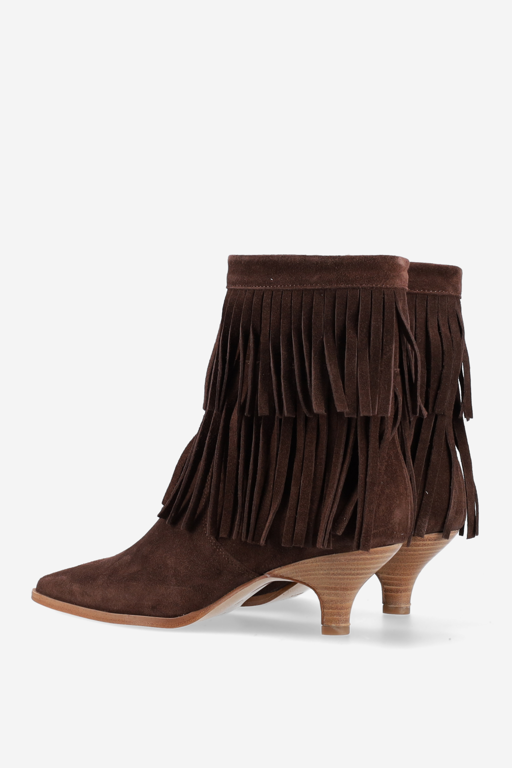 Fringes suede ankle boots