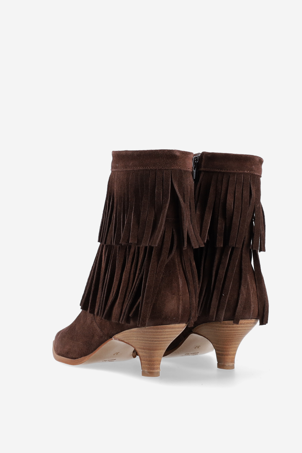 Fringes suede ankle boots