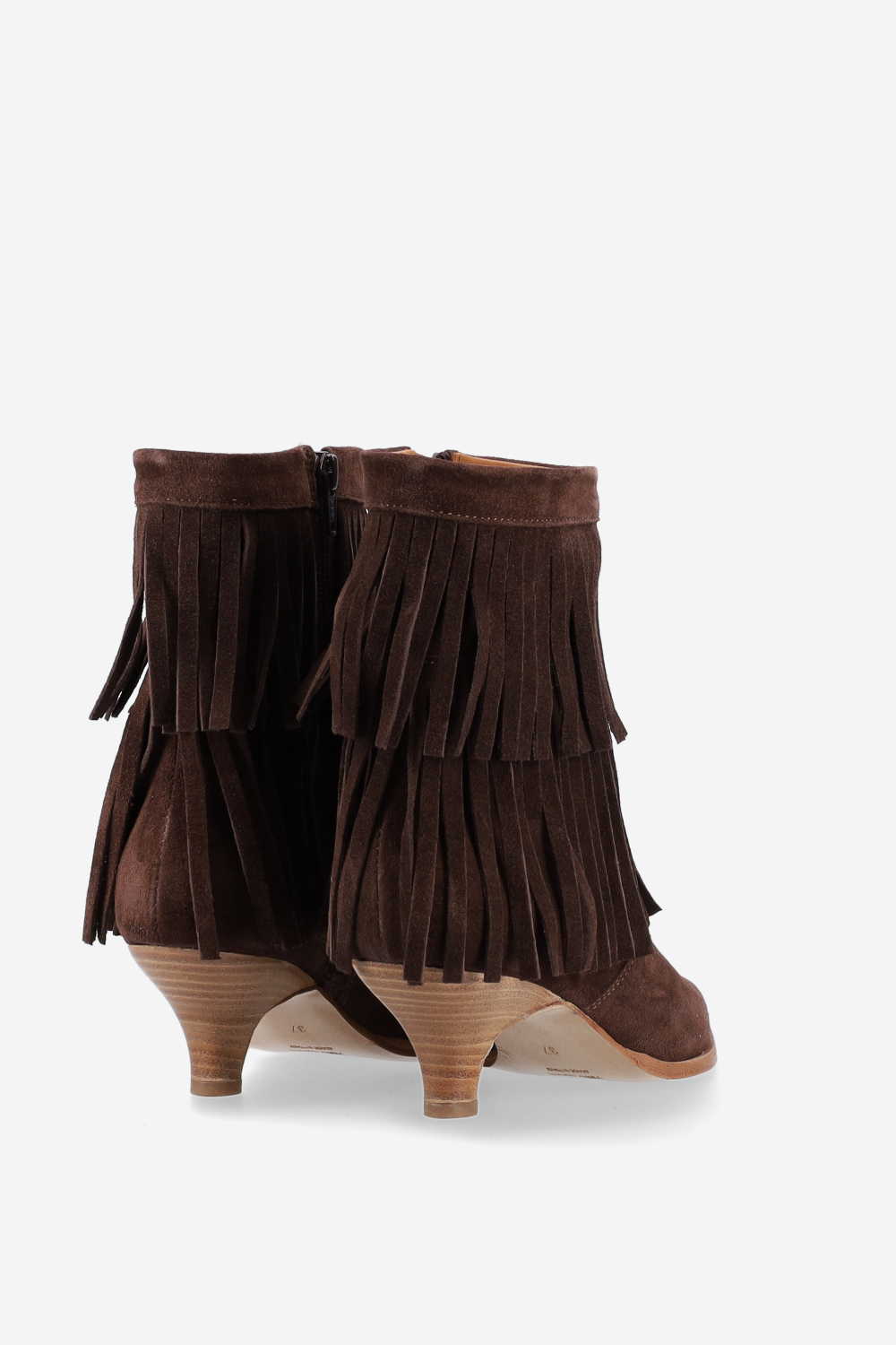 Fringes suede ankle boots