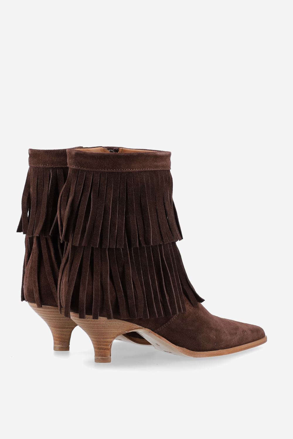 Fringes suede ankle boots
