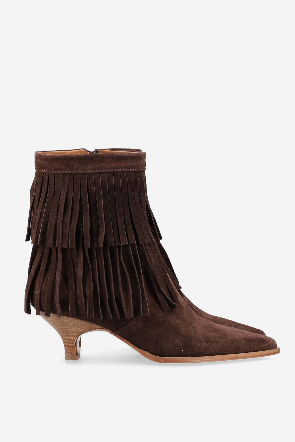 Fringes suede ankle boots
