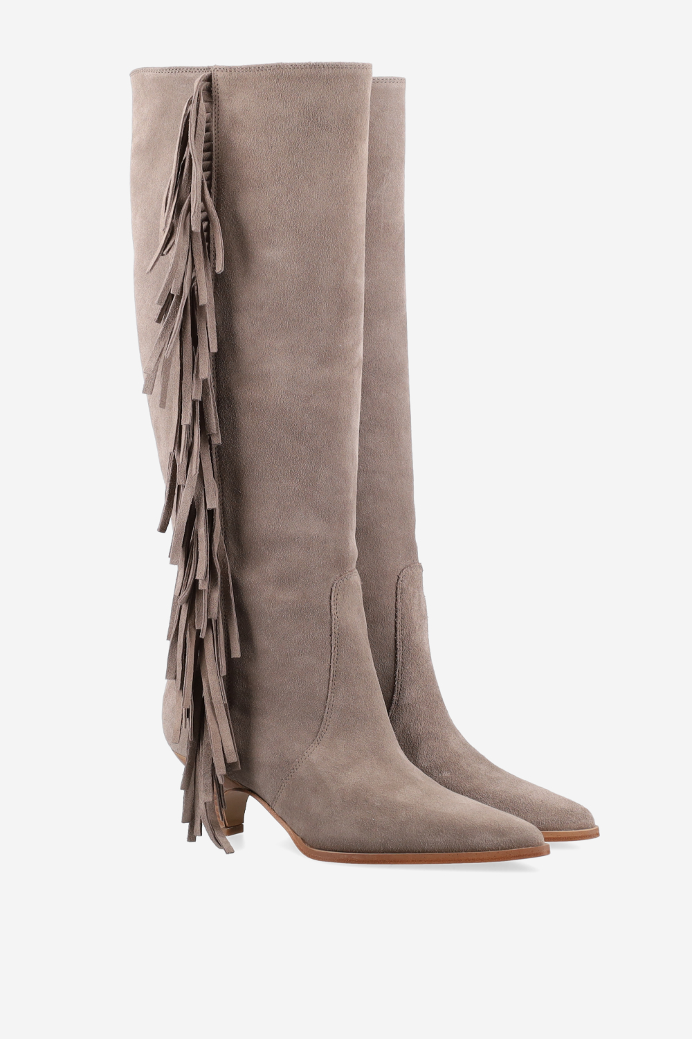 Fringes suede boots