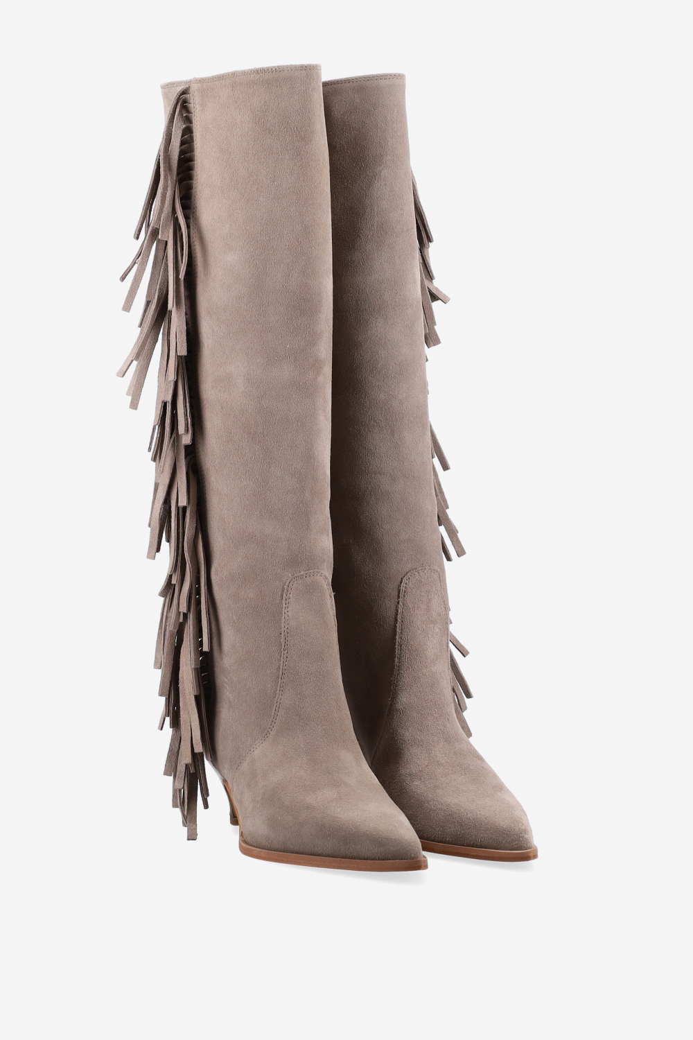 Fringes suede boots