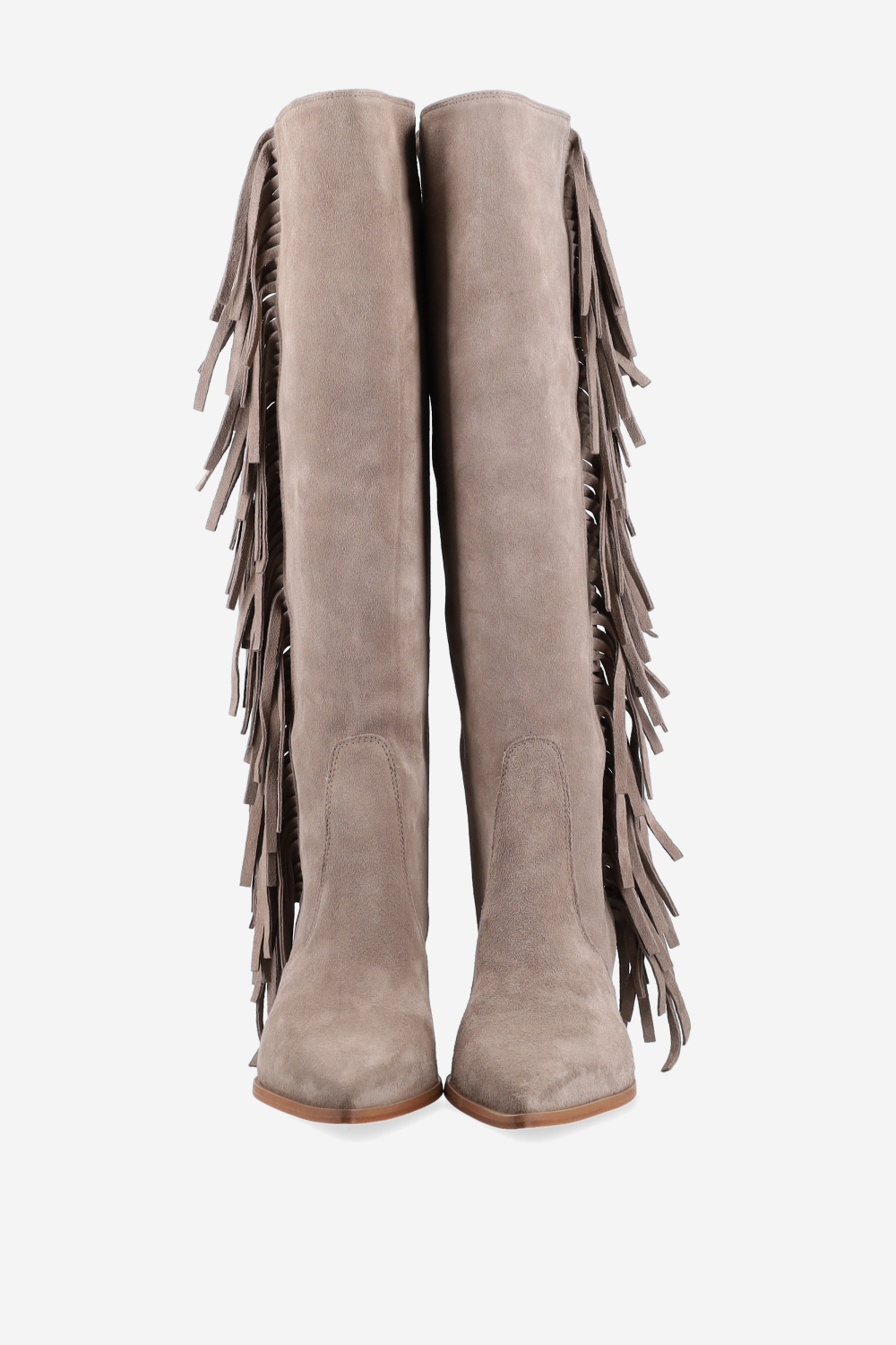 Fringes suede boots