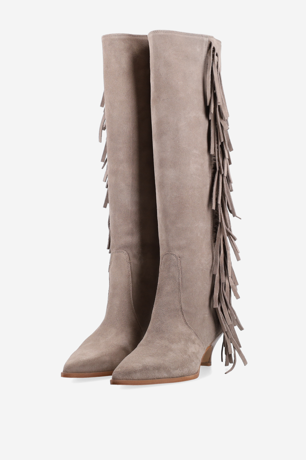Fringes suede boots