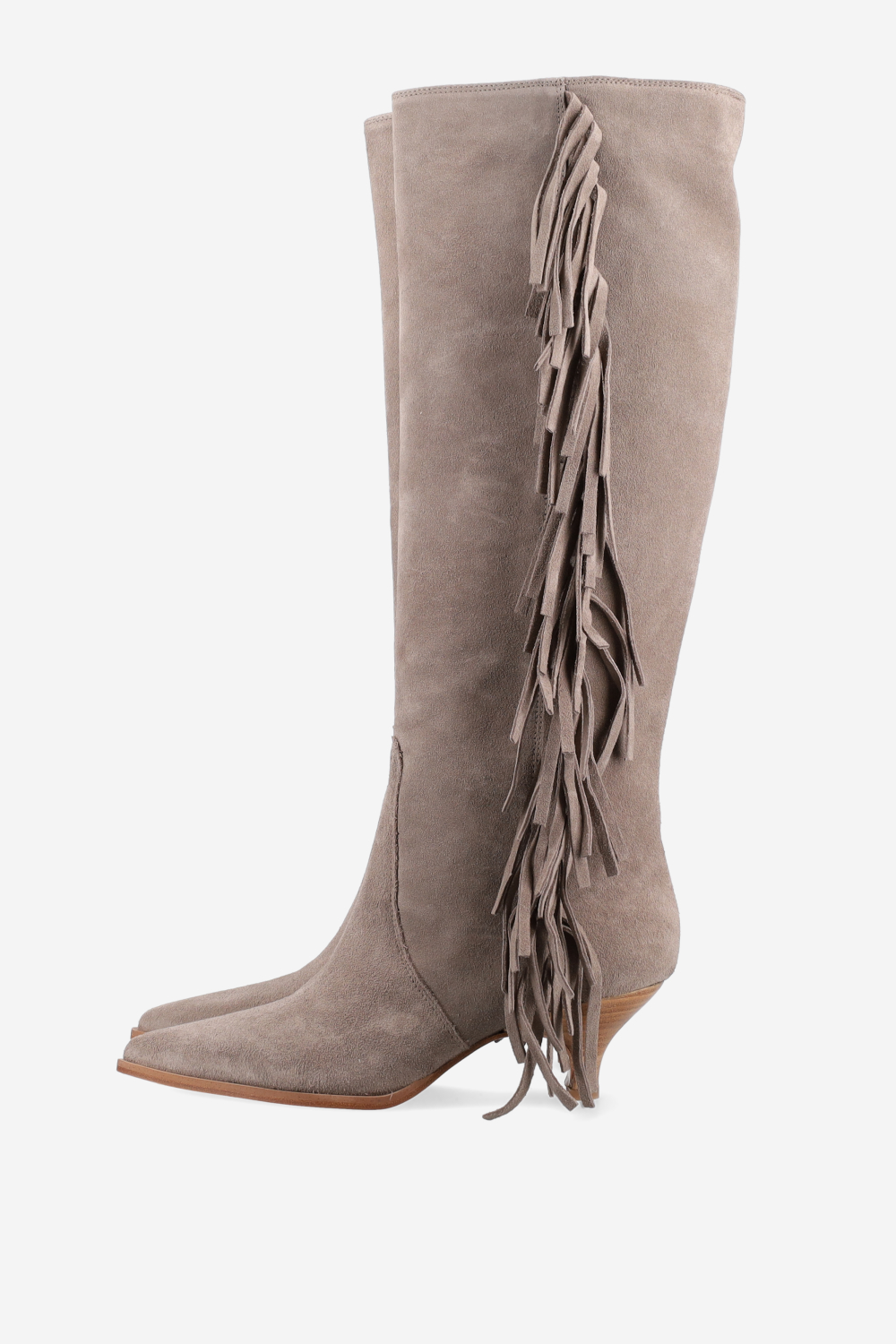 Fringes suede boots