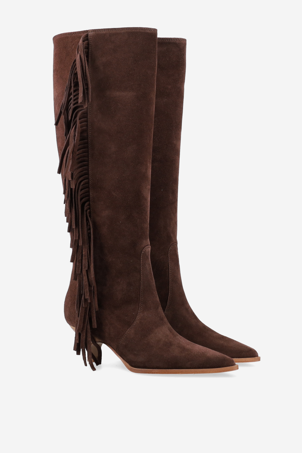 Fringes suede boots