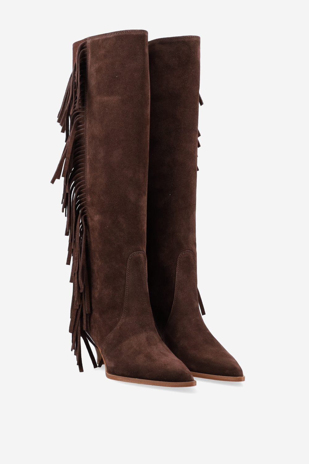 Fringes suede boots