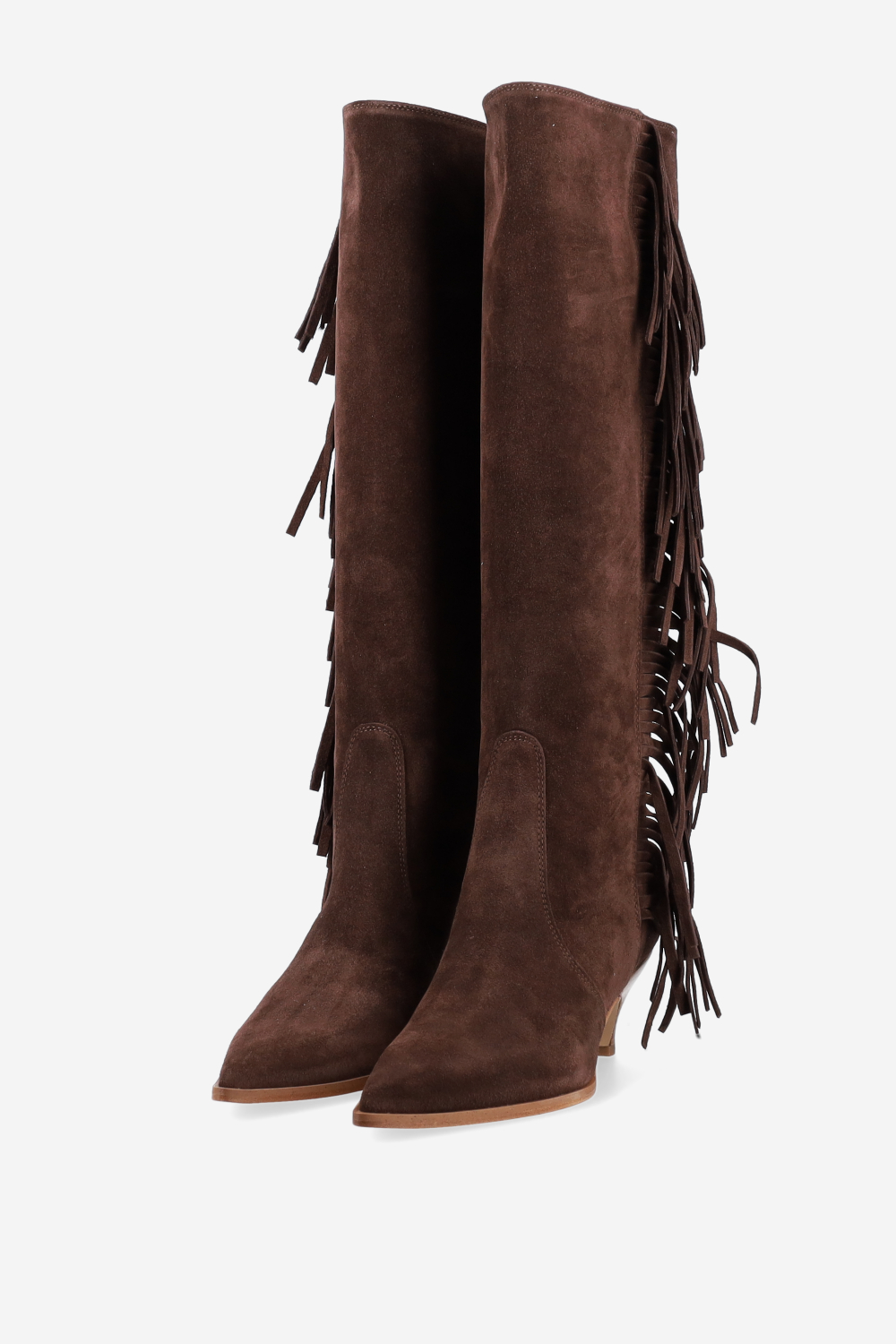 Fringes suede boots