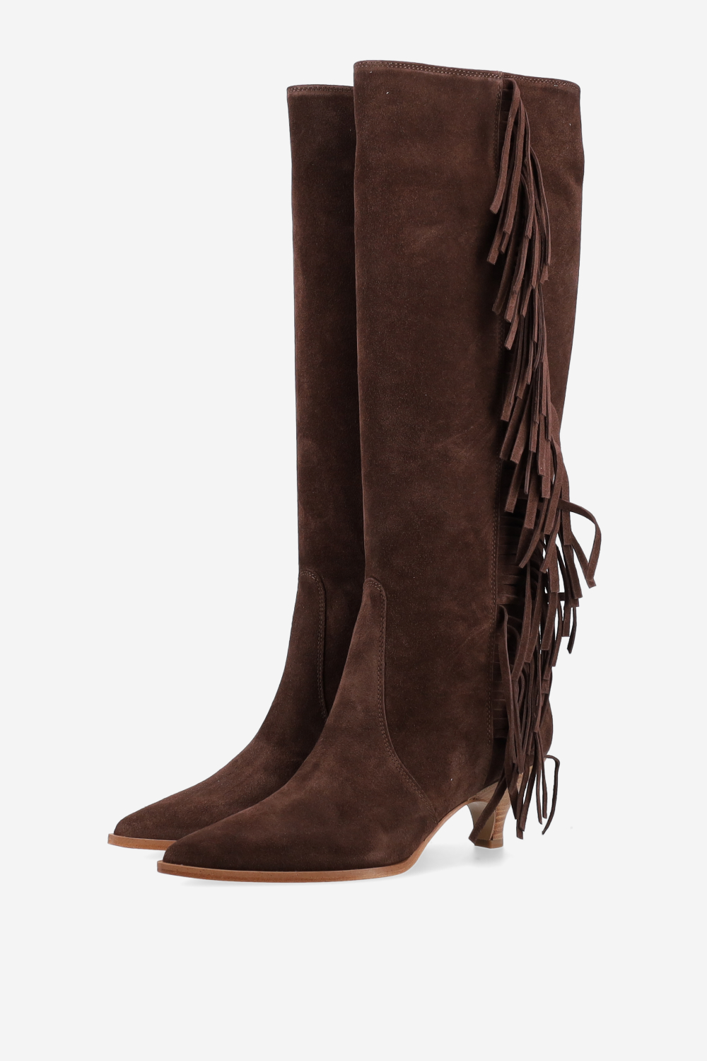 Fringes suede boots