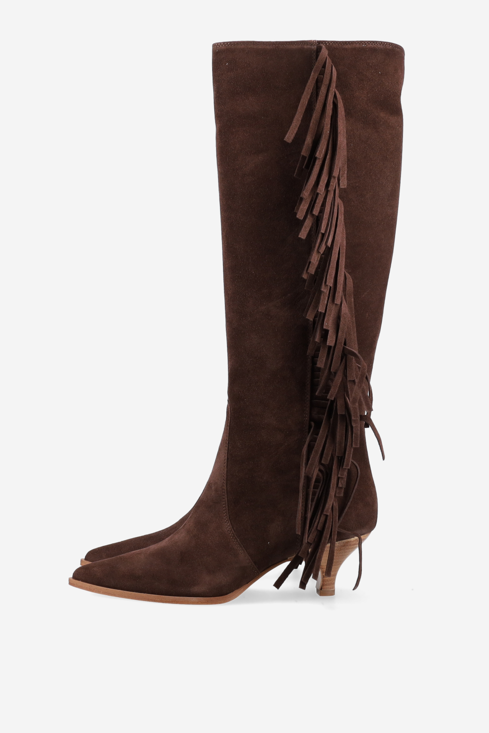 Fringes suede boots