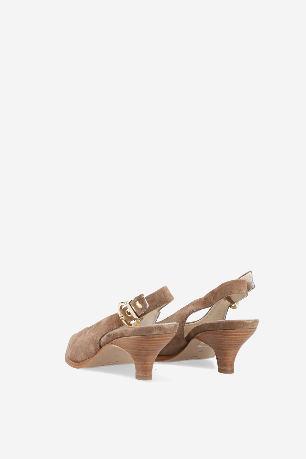Pointed-toe suede slingbacks
