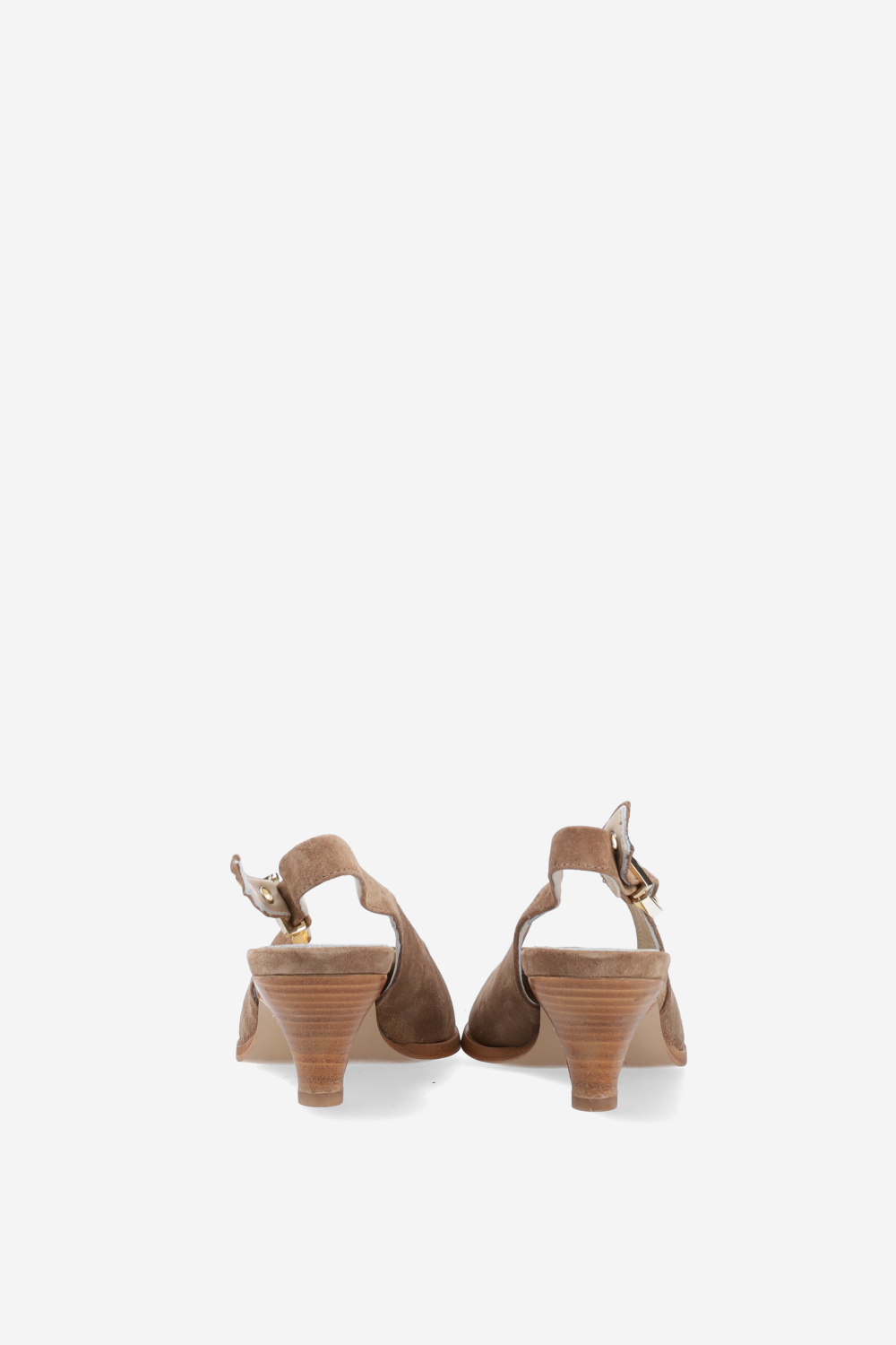 Pointed-toe suede slingbacks
