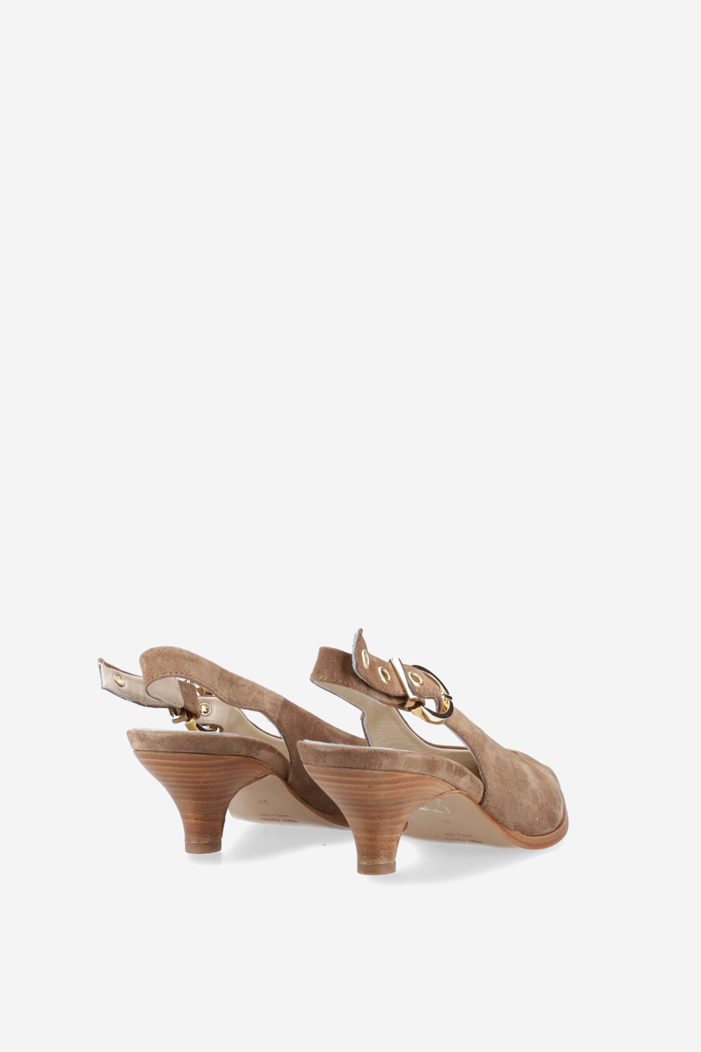 Pointed-toe suede slingbacks