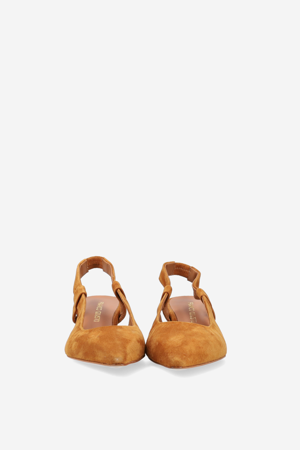 Pointed-toe suede slingbacks