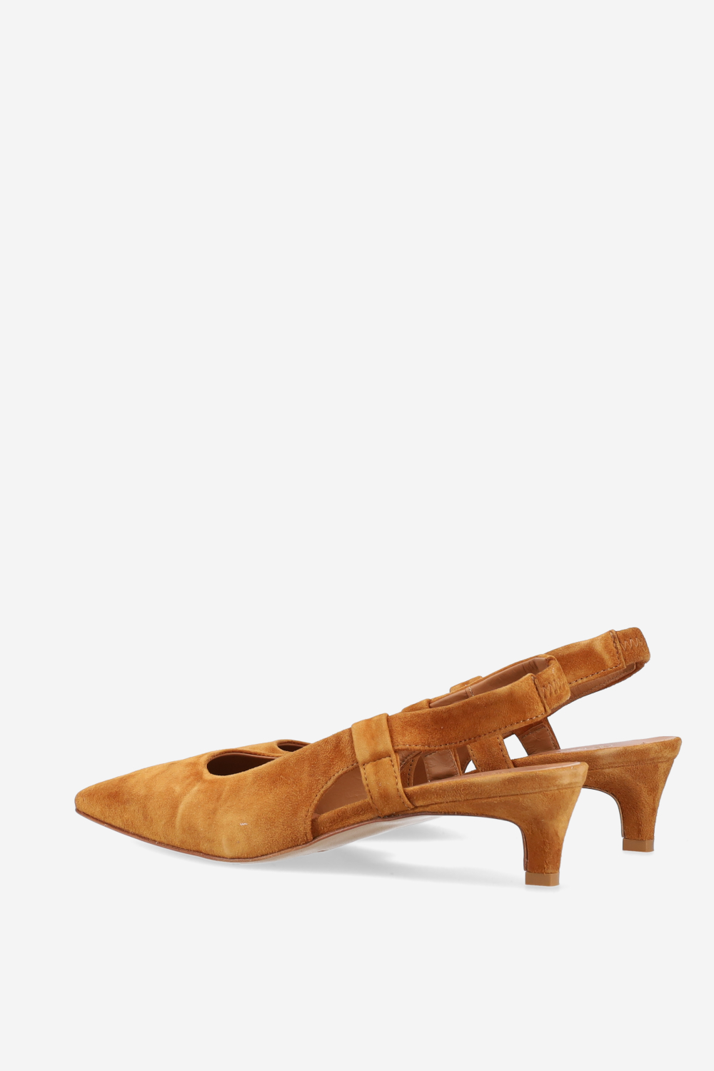 Pointed-toe suede slingbacks