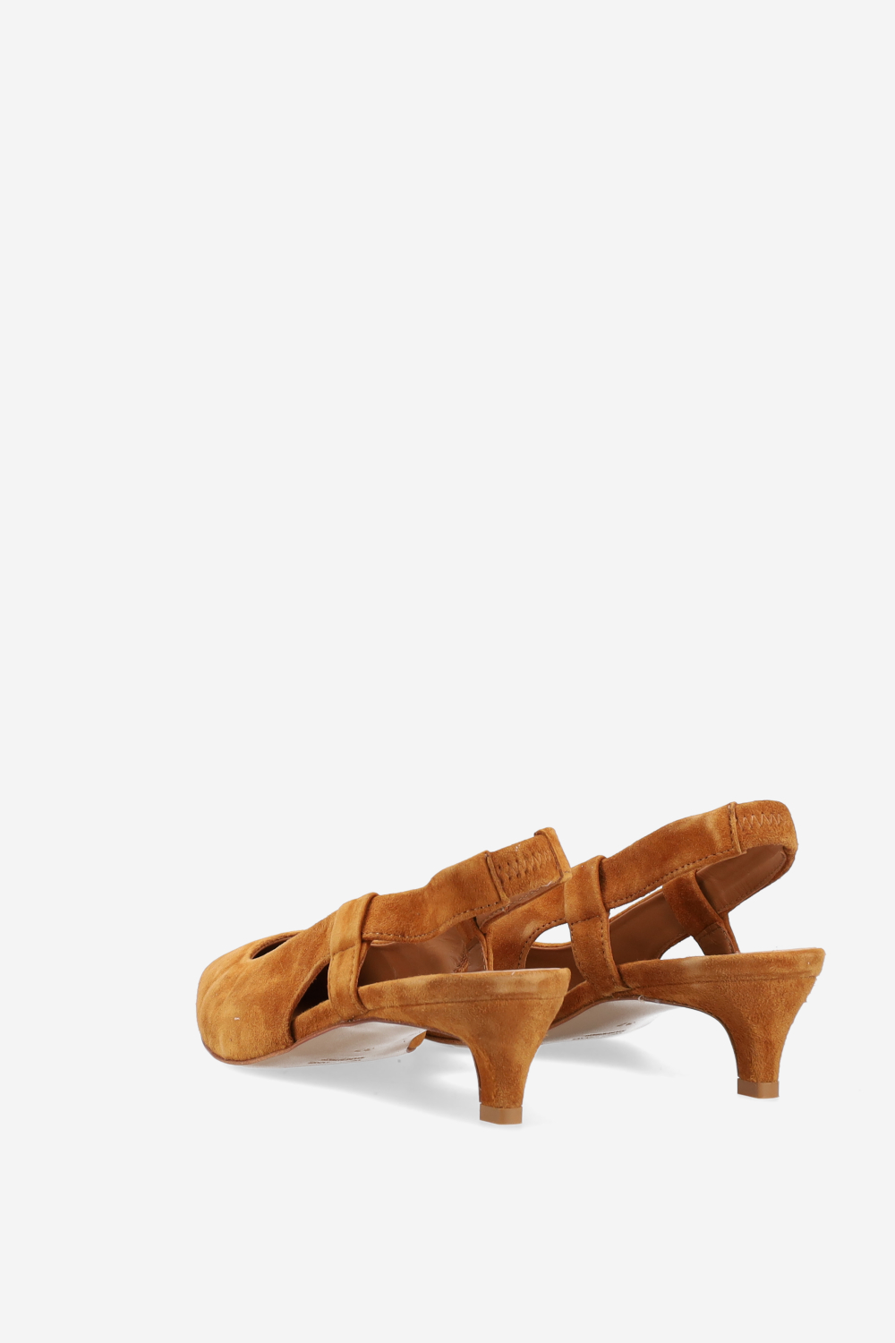 Pointed-toe suede slingbacks