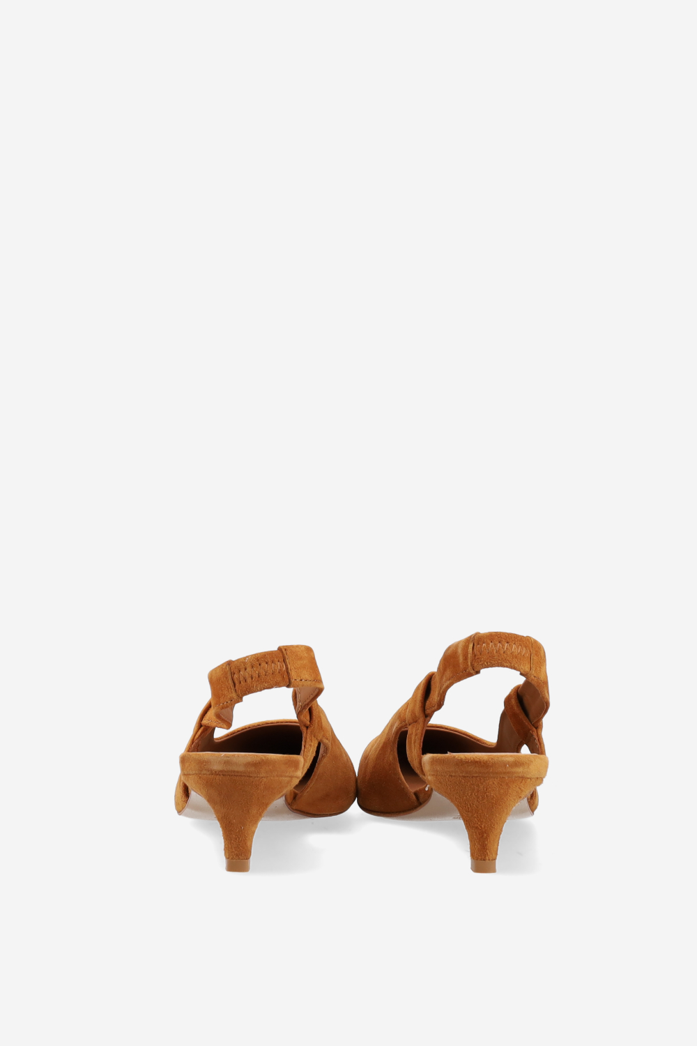 Pointed-toe suede slingbacks