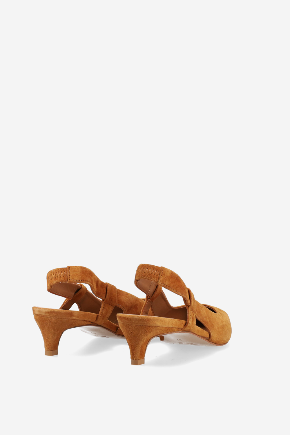 Pointed-toe suede slingbacks