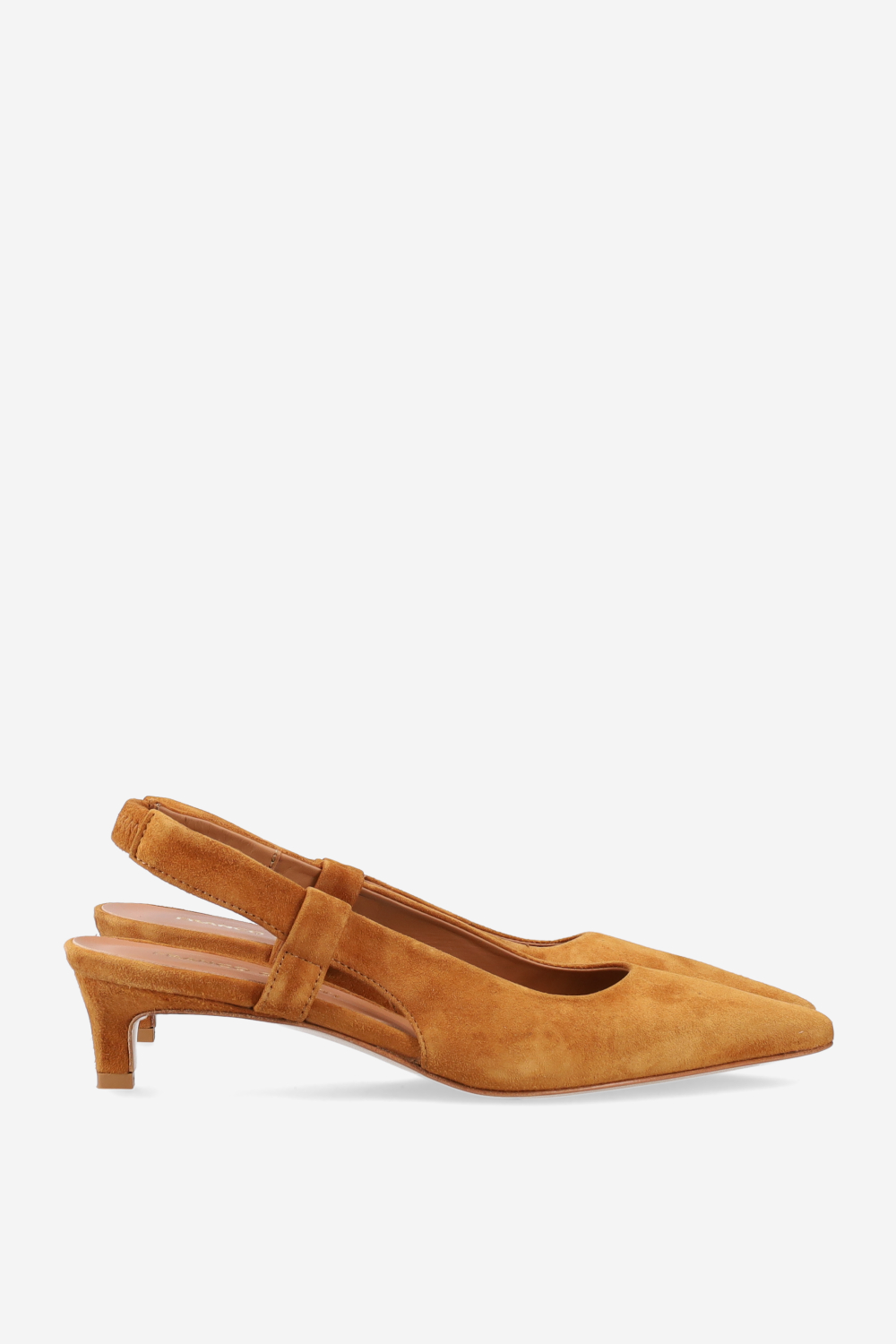 Pointed-toe suede slingbacks