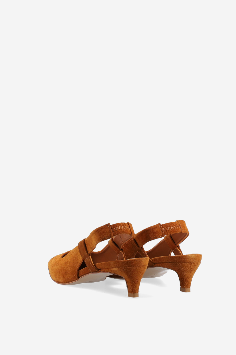 Pointed-toe suede slingbacks