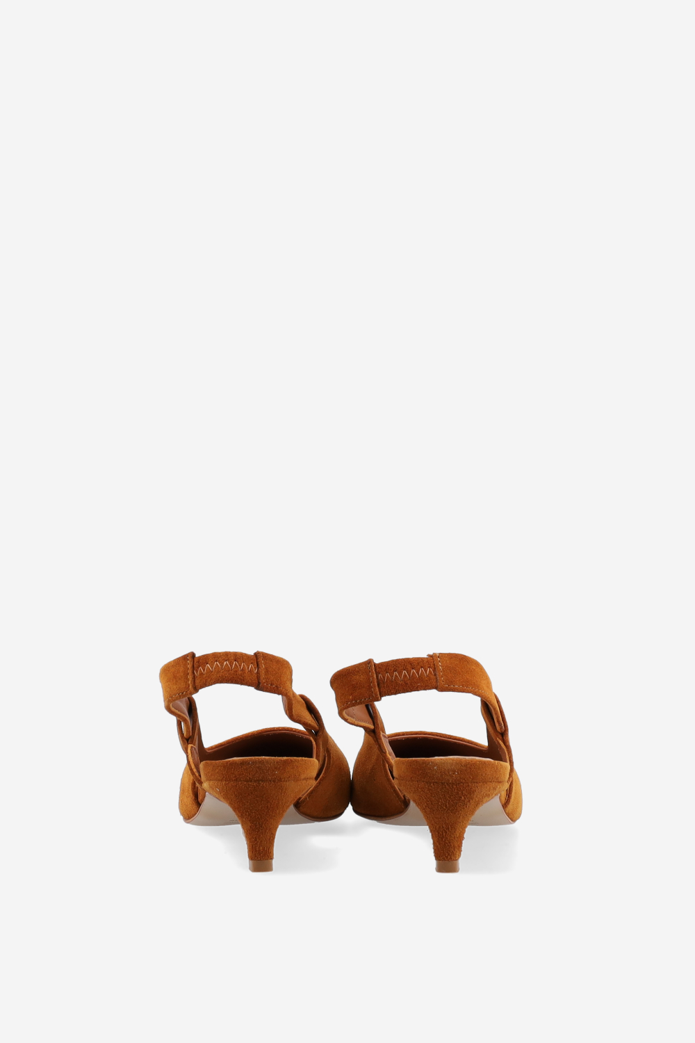 Pointed-toe suede slingbacks
