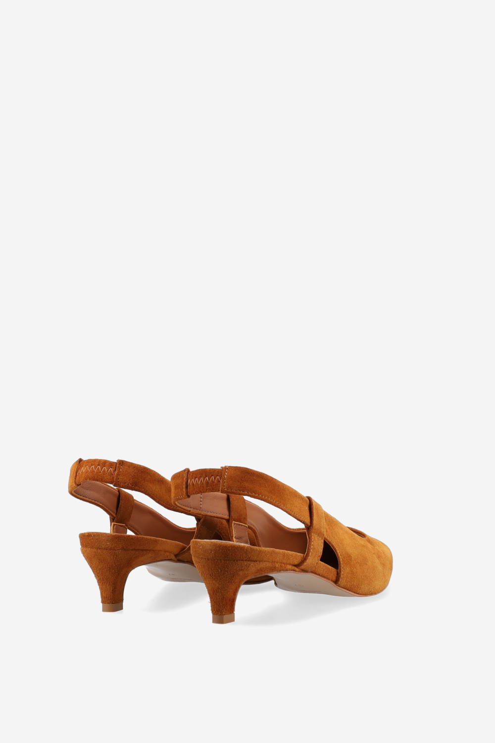 Pointed-toe suede slingbacks