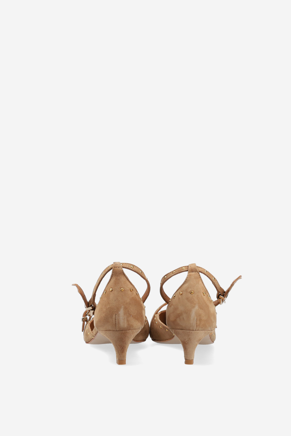 Studded suede heels