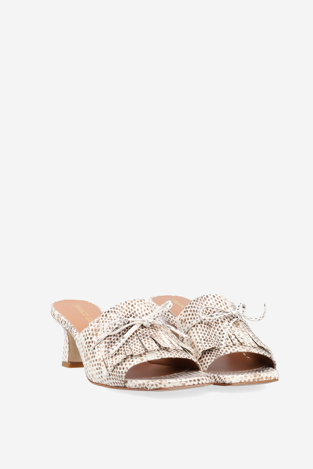Fringes pitone leather sandals