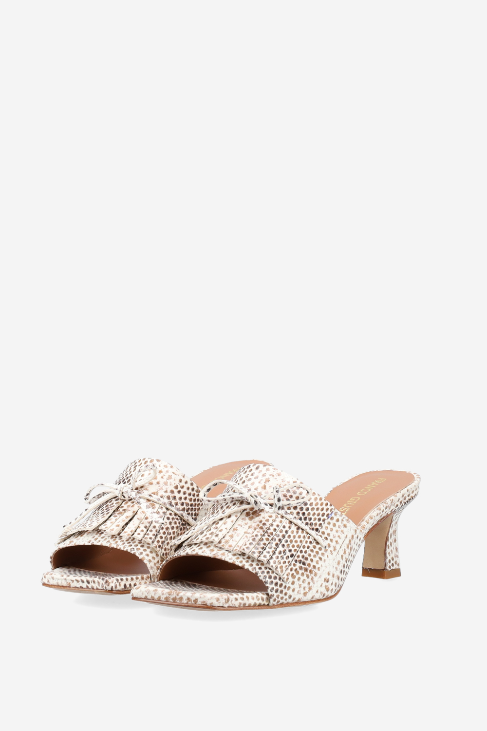 Fringes pitone leather sandals