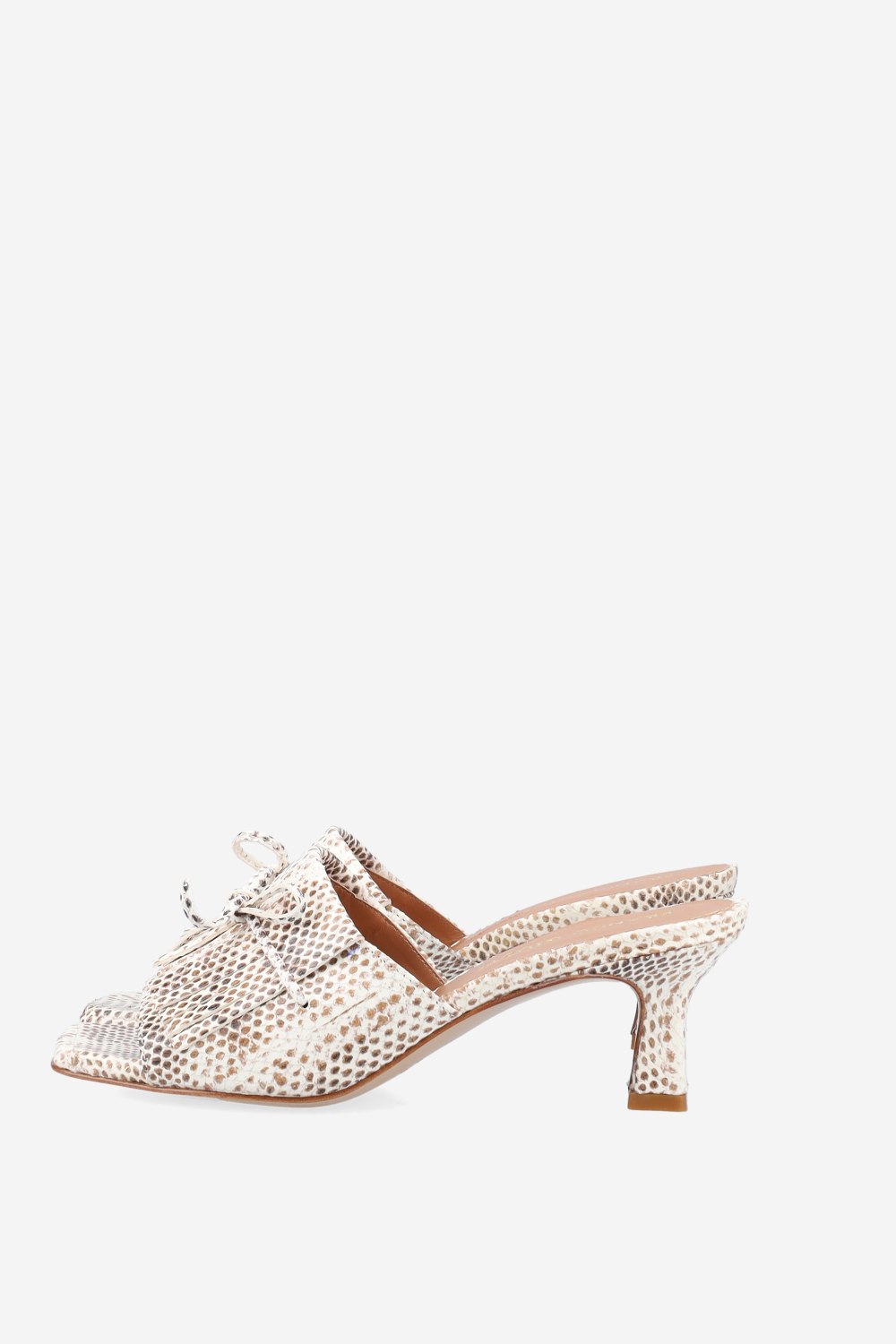 Fringes pitone leather sandals