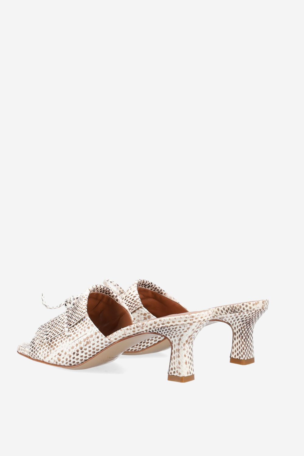 Fringes pitone leather sandals