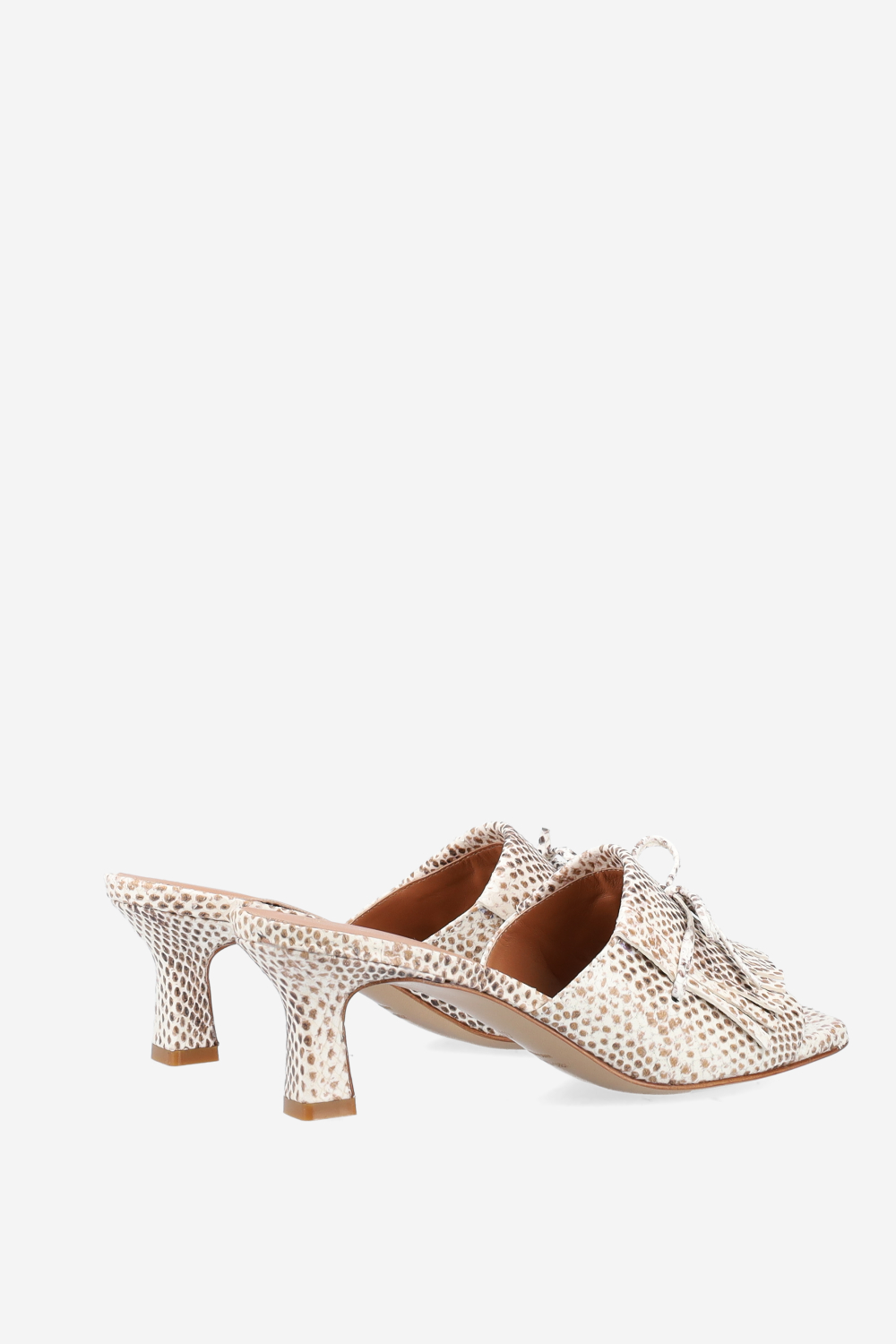 Fringes pitone leather sandals