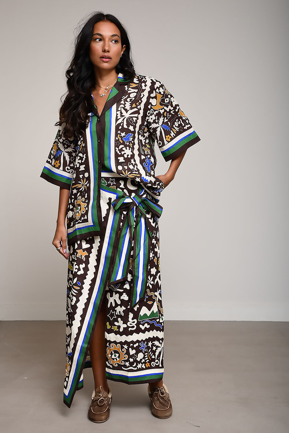 Maroc linen wrap skirt - Mayke