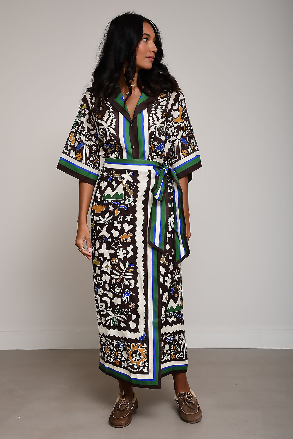 Maroc linen wrap skirt - Mayke