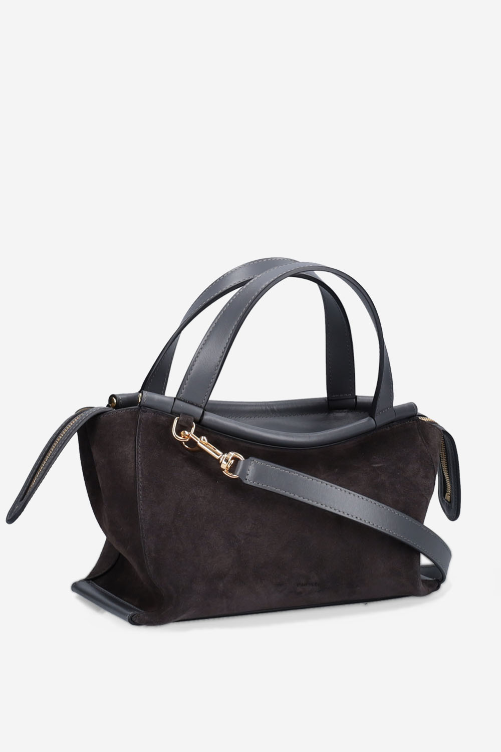 Wandler - Ida top handle suede crossbody