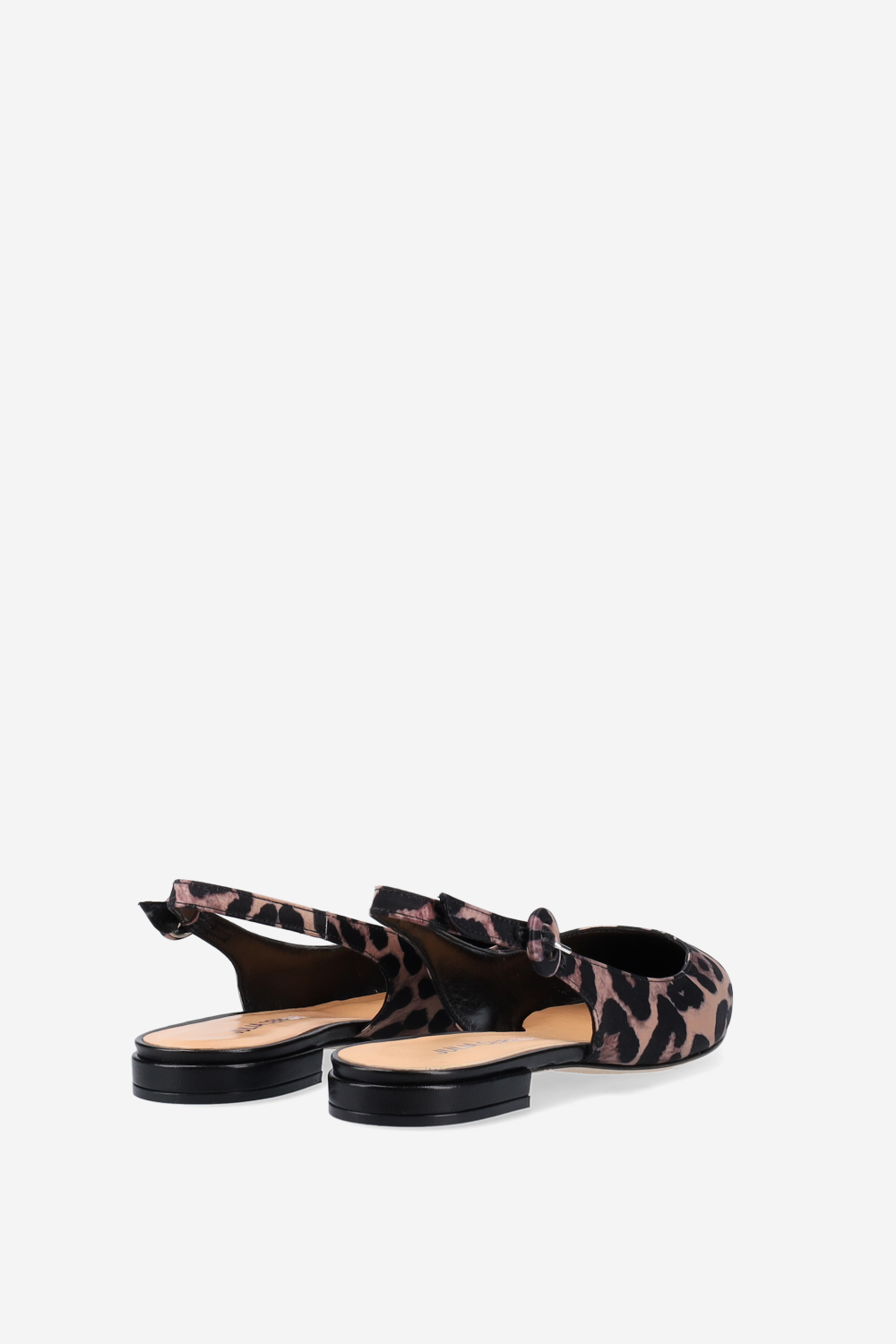 Pointed-toe satin slingbacks