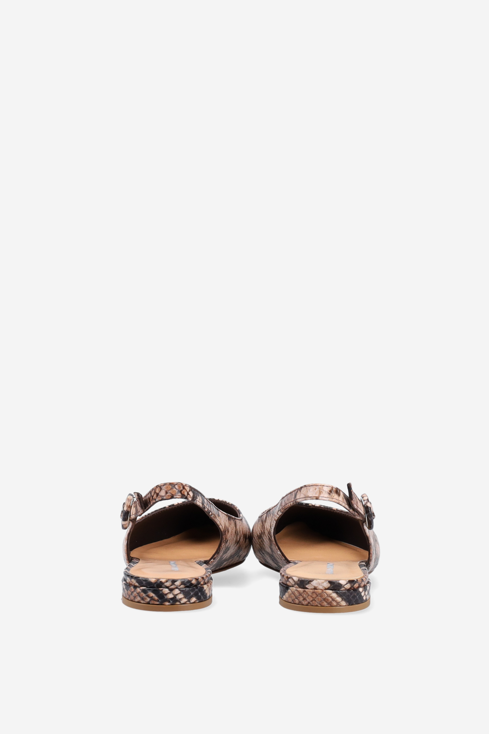 Pointed-toe leather slingbacks