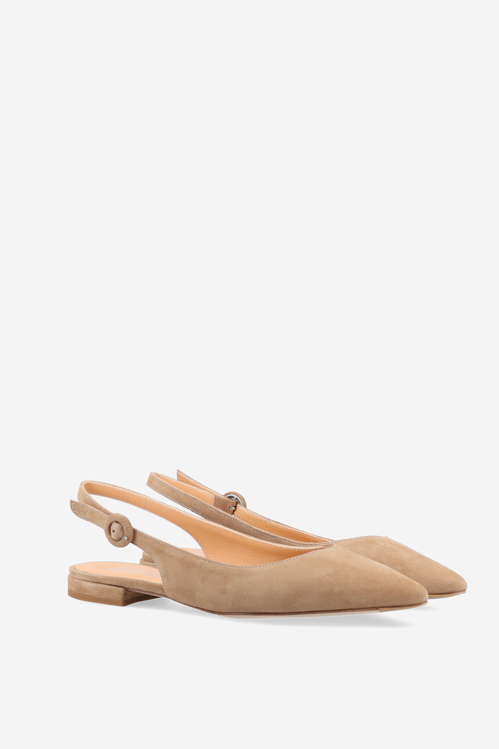Pointed-toe suede slingbacks
