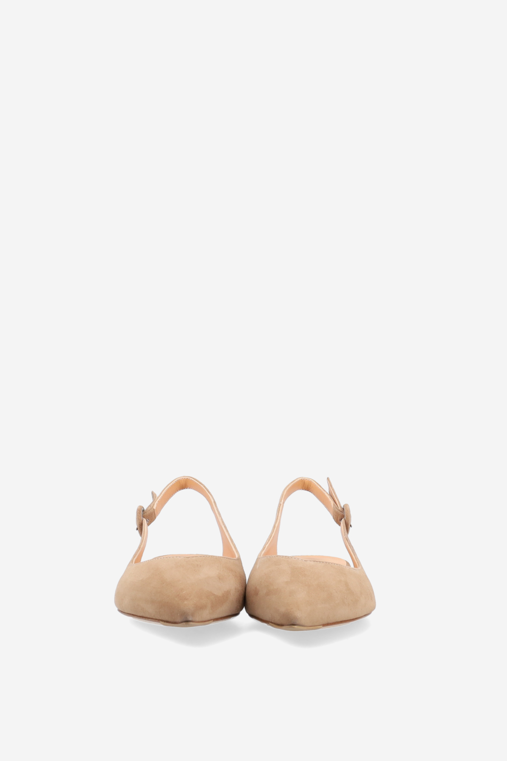 Pointed-toe suede slingbacks
