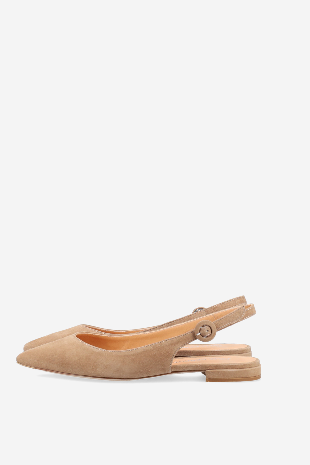 Pointed-toe suede slingbacks