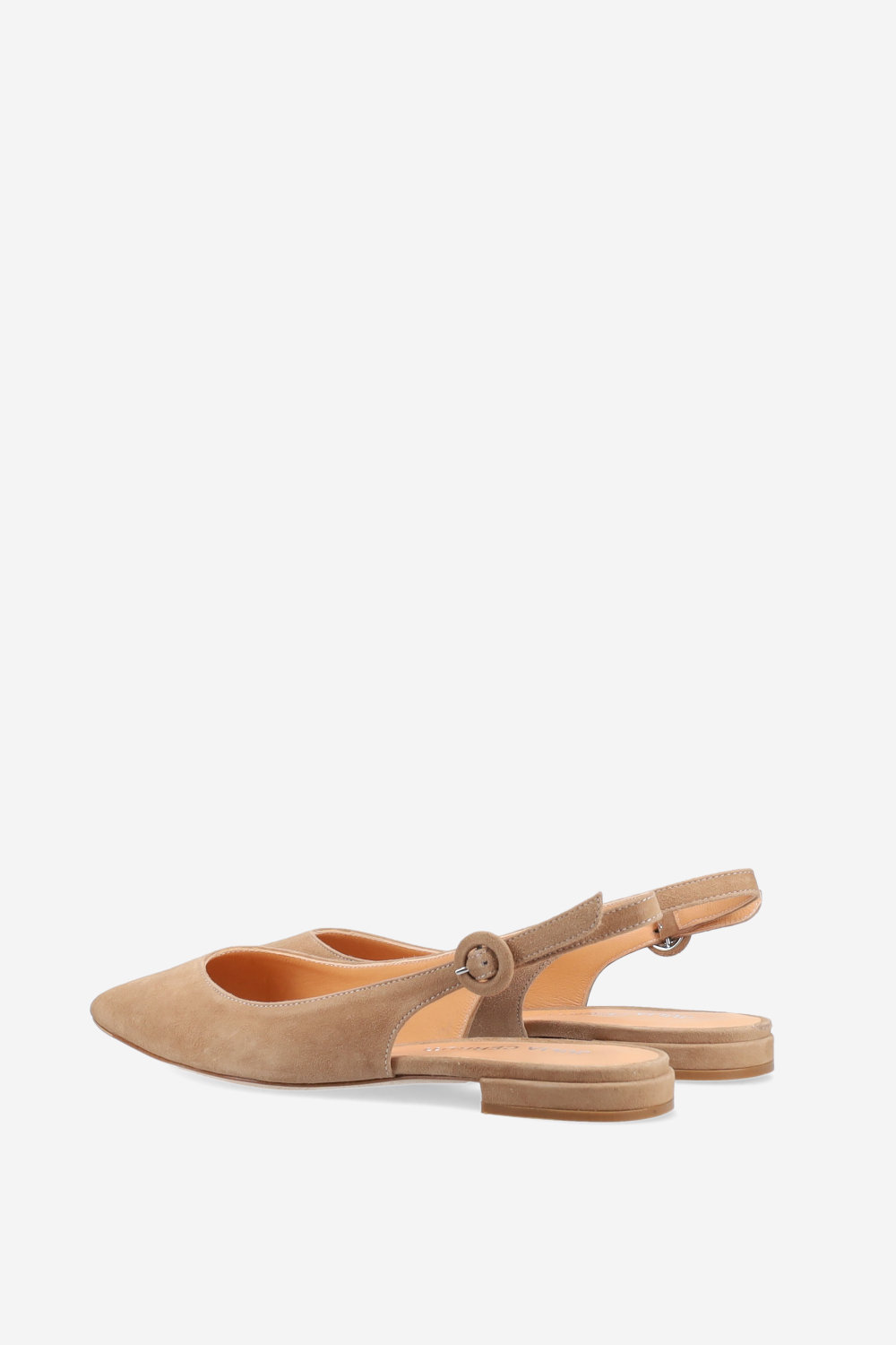 Pointed-toe suede slingbacks