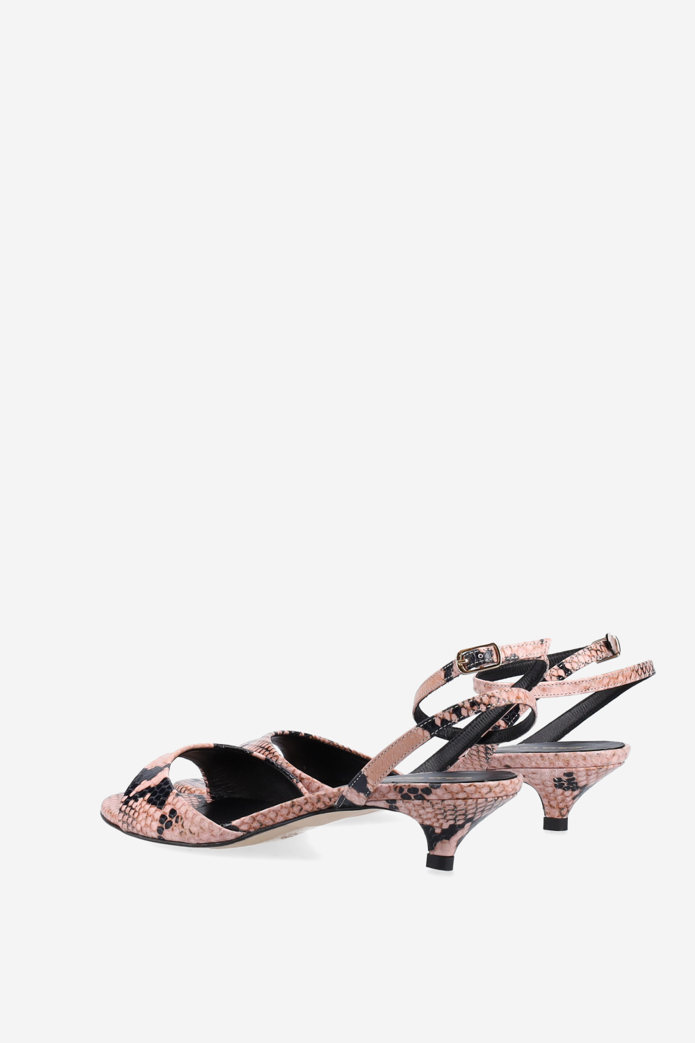 Pitone leather heeled sandals