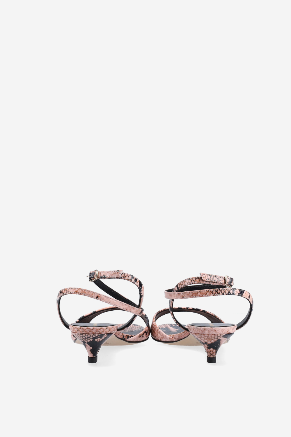 Pitone leather heeled sandals