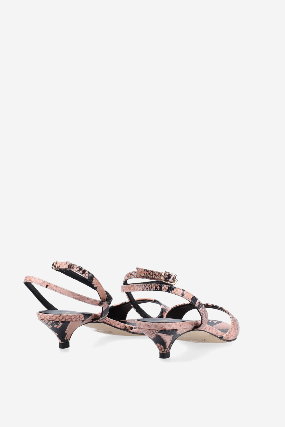 Pitone leather heeled sandals