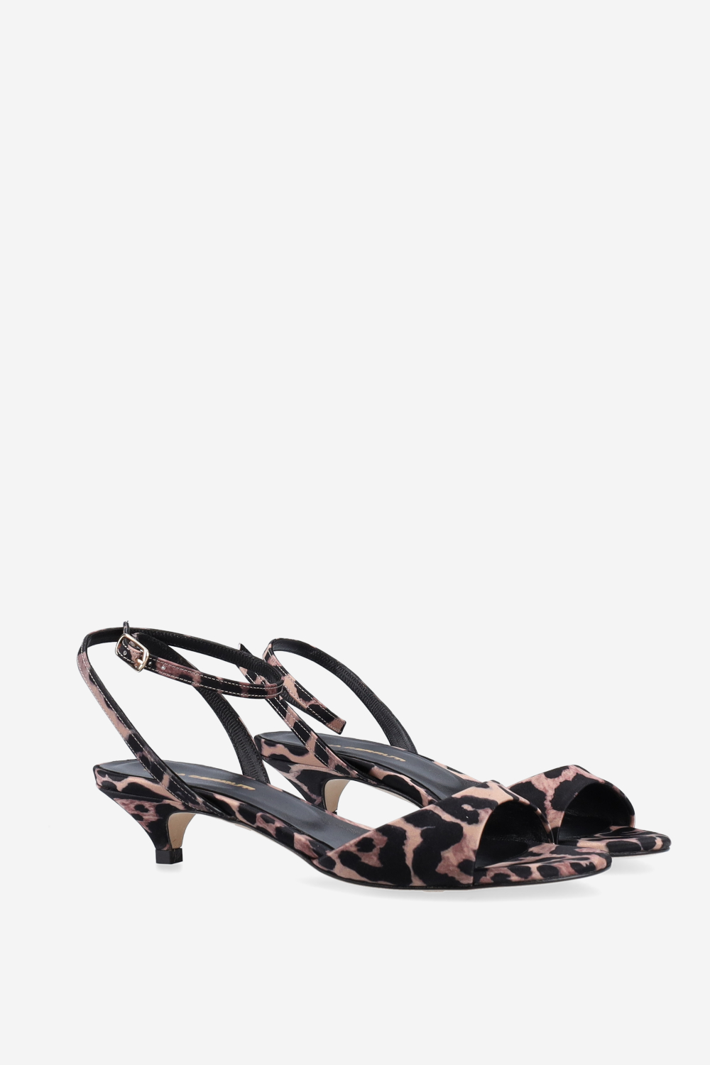 Satin heeled sandals