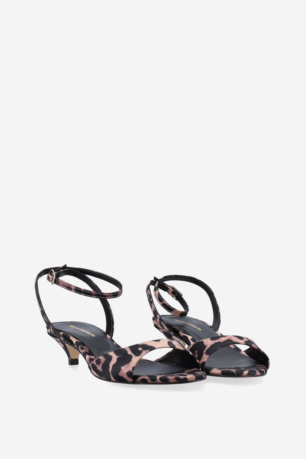 Satin heeled sandals