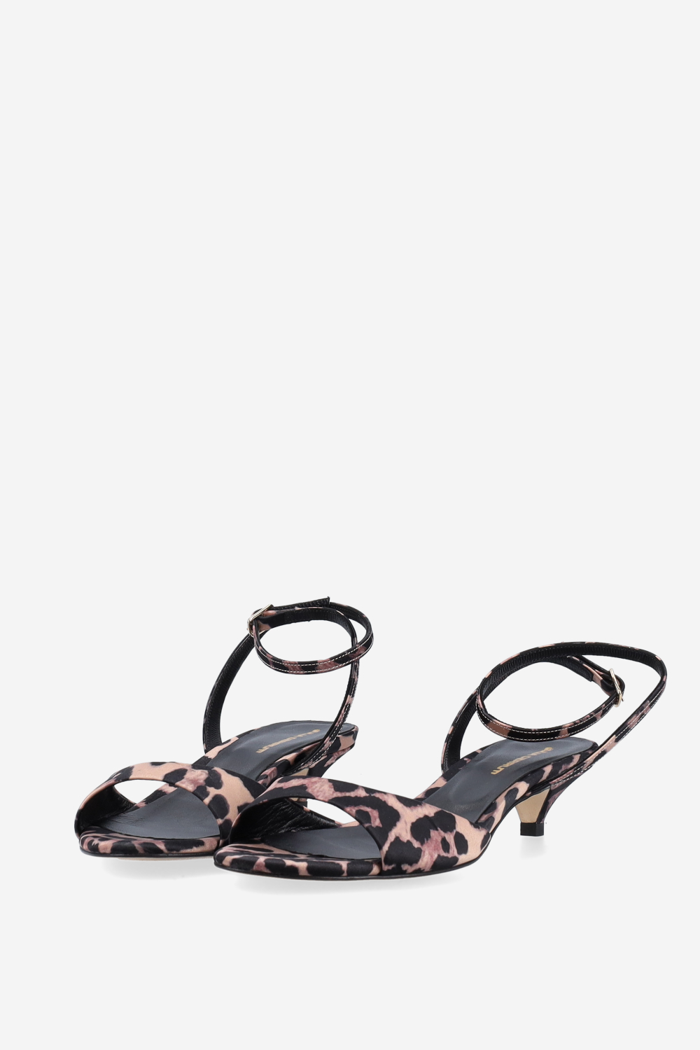 Satin heeled sandals