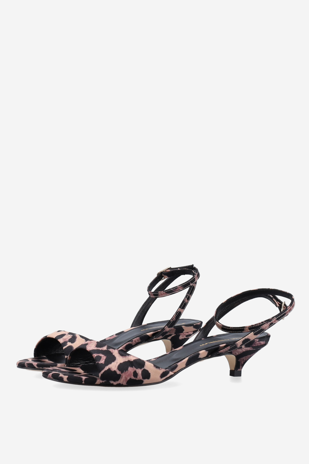 Satin heeled sandals