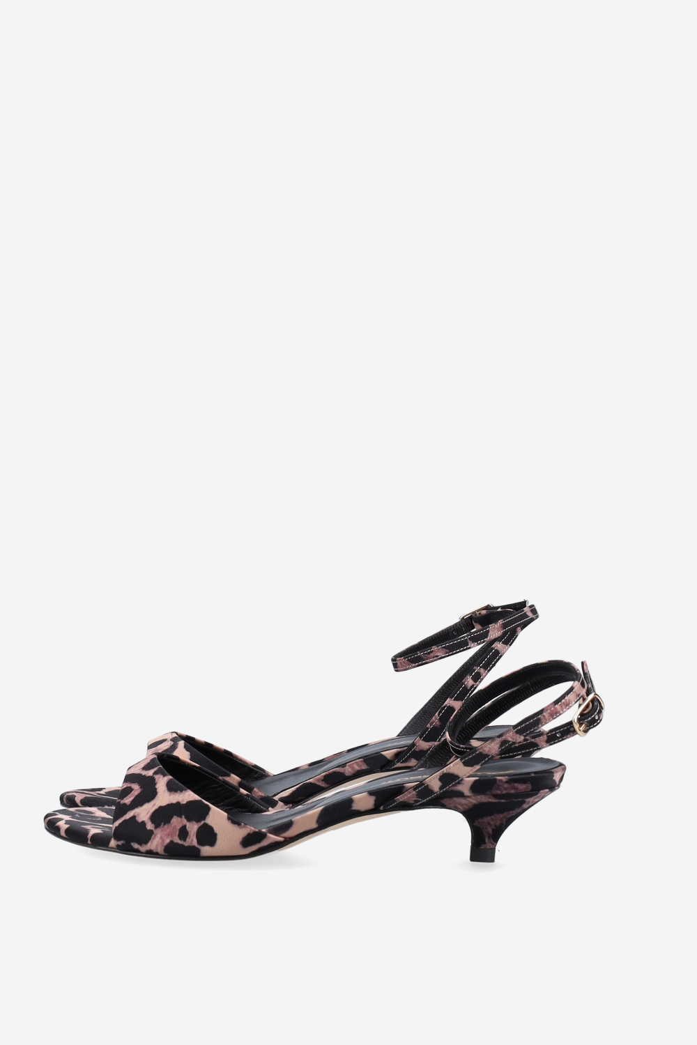 Satin heeled sandals